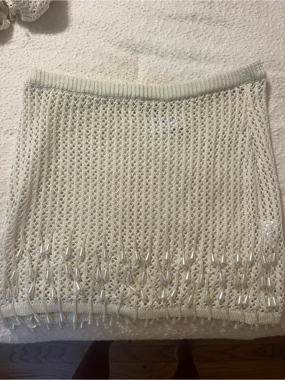 Peppermayo White Crochet Beaded Tank Top - Picture 2 of 3